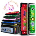 thumbnail image 1 of Armónica Wholelovein de 16 agujeros para niños con 15 piezas y regalo de devolución, 1 of 8