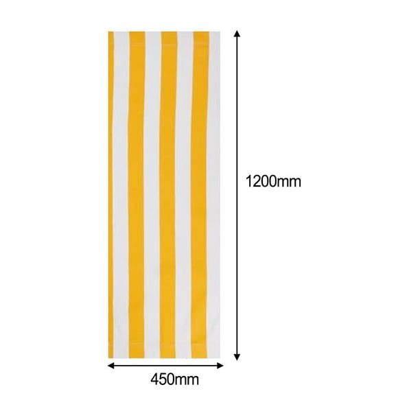 Bgsha 1Pcs Beach Chair Cover Beach Lounger Replacement Cloth Polyester Fabric 120x45cm White And Blue Striped Picnic Chairs Cover