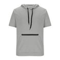 thumbnail image 5 of SwiftWear Short Sleeve Hoodie for Men Kangaroo Pocket Hooded T Shirts Casual Solid Athleisure Tee Tops XXXL, 5 of 7