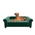 thumbnail image 4 of Ollie & Hutch Felix Pet Sofa, Large Size Pet Bed for Dog or Cat, Green Velvet, 4 of 17