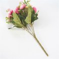 thumbnail image 5 of 1 ramo de 13 cabezas de flores artificiales, flor de té rosa, flores falsas de seda, flores para bricolaje, hogar, jardín, decoración de boda, rosa claro Rojo Verde, 5 of 5