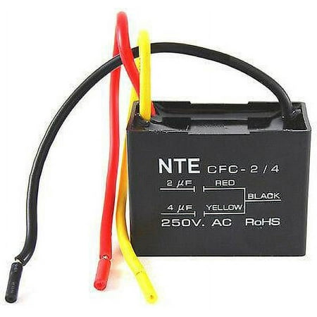 

NTE Electronics CFC-2/4 - CAPACITOR CEILING FAN 2+4 UFD 125/250 VAC 3 WIRE