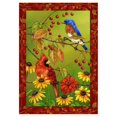 thumbnail image 1 of Toland Home Garden Birds n Berries 28 x 40 Inch Decorative Fall Autumn Cardinal Bird House Flag, 1 of 1