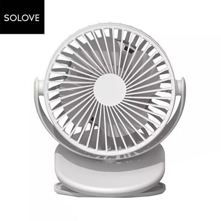 

Clipping-on or Vertical Use Fan 360 Degree Wind Direction Type-C Charging 2000mAh Rechargeable Clip Fan 3-level Speed Silent Small Air Cooler