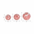 thumbnail image 5 of Spherical Fern Orbs for Home Decor - Ceramic Stoneware Accent for Bathroom, Office, Room, Shelf and Coffee Table - Ornaments Sculpture Display for Living Room - Set of 3, 6", 5", 4", Red & White, 5 of 12