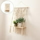 thumbnail image 3 of Estante para colgar en la pared de tapiz blanco, tejidos de macramé bohemio, decoración de estante flotante, borla, decoración para el hogar y Sunnimix Estante de pared tapiz, 3 of 7