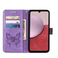 thumbnail image 5 of Case For Samsung Galaxy A24 4G Magnetic Flip Cover Embossing Butterfly Premium Leather, 5 of 5
