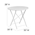 thumbnail image 6 of Flash Furniture Commercial Grade 30" Round White Indoor-Outdoor Steel Folding Patio Table, 6 of 9
