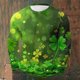 thumbnail image 2 of Camisa de Día de San Patricio Hombres de Manga Larga de Manga Larga Cuello Redondo Tops Casuales para Hombres, Muy Cómodo Y Tejido Elástico Diario Súper Suave, para Fiesta Festival Vacaciones Calle d, 2 of 7