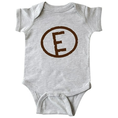 

Inktastic Branding Iron Letter E Monogram Gift Baby Boy or Baby Girl Bodysuit