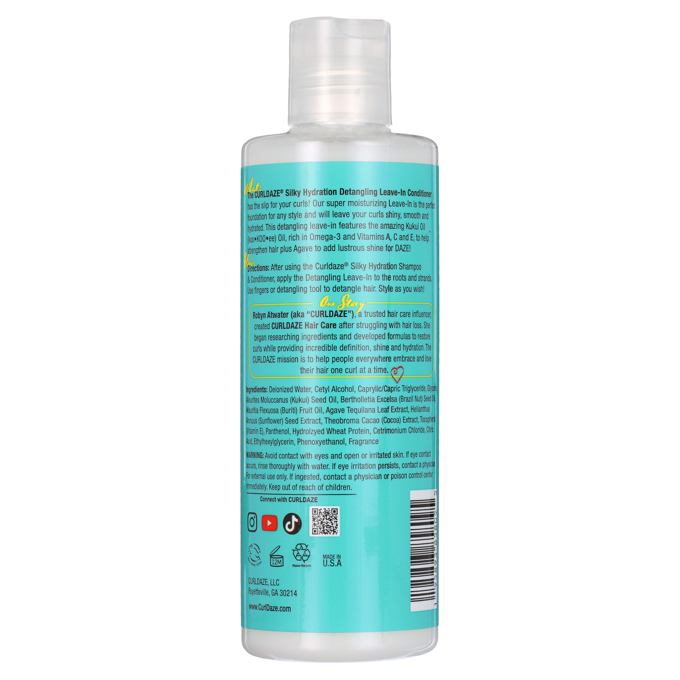 Curldaze Silky Hydration Detangling Leave-in Conditioner with Kukui Oil ...