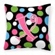 thumbnail image 1 of Almohada de tela Caroline's Treasures Monogram Initial X Polka Dots 14 X 14 pulgadas, 1 of 1
