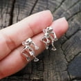 thumbnail image 3 of Vintage Silver Frog Dangle Earrings Hypoallergenic Animal Jewelry for Women Birthday Christmas Gifts 1 Pair, 3 of 3