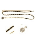 thumbnail image 4 of Unique Bargains 1 Pc Waist Chain Fashion Adjustable Waist Cord for Women Black Gold Tone, 4 of 6