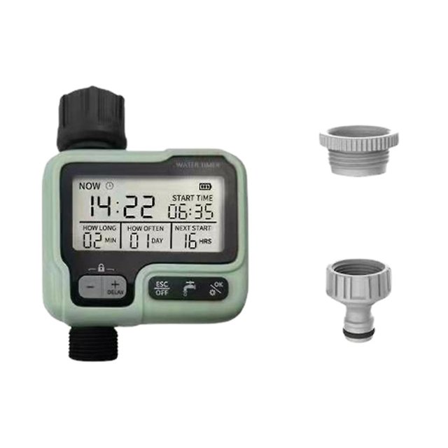 Green Control de sistema de riego al aire libre en pantalla grande con temporizador de agua automático