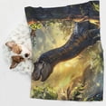 thumbnail image 6 of Pofeuu Sunshine Jungle Dinosaur Print Puppy Blanket,Dog Blankets,Pet Blanket Cozy Cat Blankets for Indoor Cats, Fuzzy Pet Blanket for Kitten Doggy Dog Blankets-Large, 6 of 8