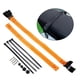 thumbnail image 4 of Cinturones de seguridad universales para motocicleta, protectores delanteros y traseros, resistentes, 52 cm naranja, 4 of 9