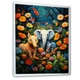 thumbnail image 2 of Designart "Animal Playground Blue Nursery Theme III" People Framed Wall Art - Farmhouse Blue Animal Nursery Entryway Framed Wall Art Print, 2 of 6