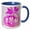 Blue/White, variant on 3drose, Pink Bleeding Heart Floral- Botanical Art, 11oz Magic Transforming Mug