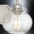 thumbnail image 6 of Luxury Utilitarian Indoor Bath Fixture, 8.25''H x 17.50''W, with Coastal Style Elements, Nautical Design, Brushed Nickel Finish and Clear Seeded Glass, UQL3401, 6 of 6