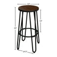 thumbnail image 2 of Lavish Home Set of Two 24-Inch Backless Bar Stools with Hairpin Legs, 2 of 7