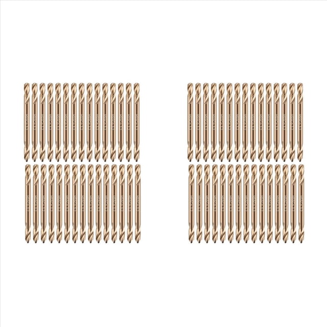 60 Brocas de Cobalto de 1/8 Pulgadas, Brocas de Doble Extremo para Acero Endurecido, Hierro Fundido, Madera, Plástico, Acero Inoxidable