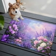 thumbnail image 3 of Entryway Rug 2'x3', Purple Lavender Small Rug for Kitchen Bathroom Door Mat Indoor Entrance, Spring Watercolor Country Wildflowers Non-Slip Area Rugs Floor Mats Carpet Front Door Rugs, 3 of 8