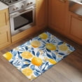 thumbnail image 2 of 2x3 Ft Entryway Area Rug, Summer Lemon Kitchen Rug Runner Washable Floor Mat, Spring Pastoral Watercolor Fruit Blue Yellow Non Slip Indoor Door Mat Throw Carpet for Bathroom Living Room Bedroom, 2 of 8