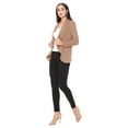 thumbnail image 5 of Women's Elegant Solid Stretch Open Front Long Sleeve Blazer Jacket, 5 of 5