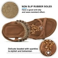 thumbnail image 3 of Ecetana Womens Flat Sandals Comfortable Summer Casual Bohemian Beach Sandals Shoes, 3 of 5