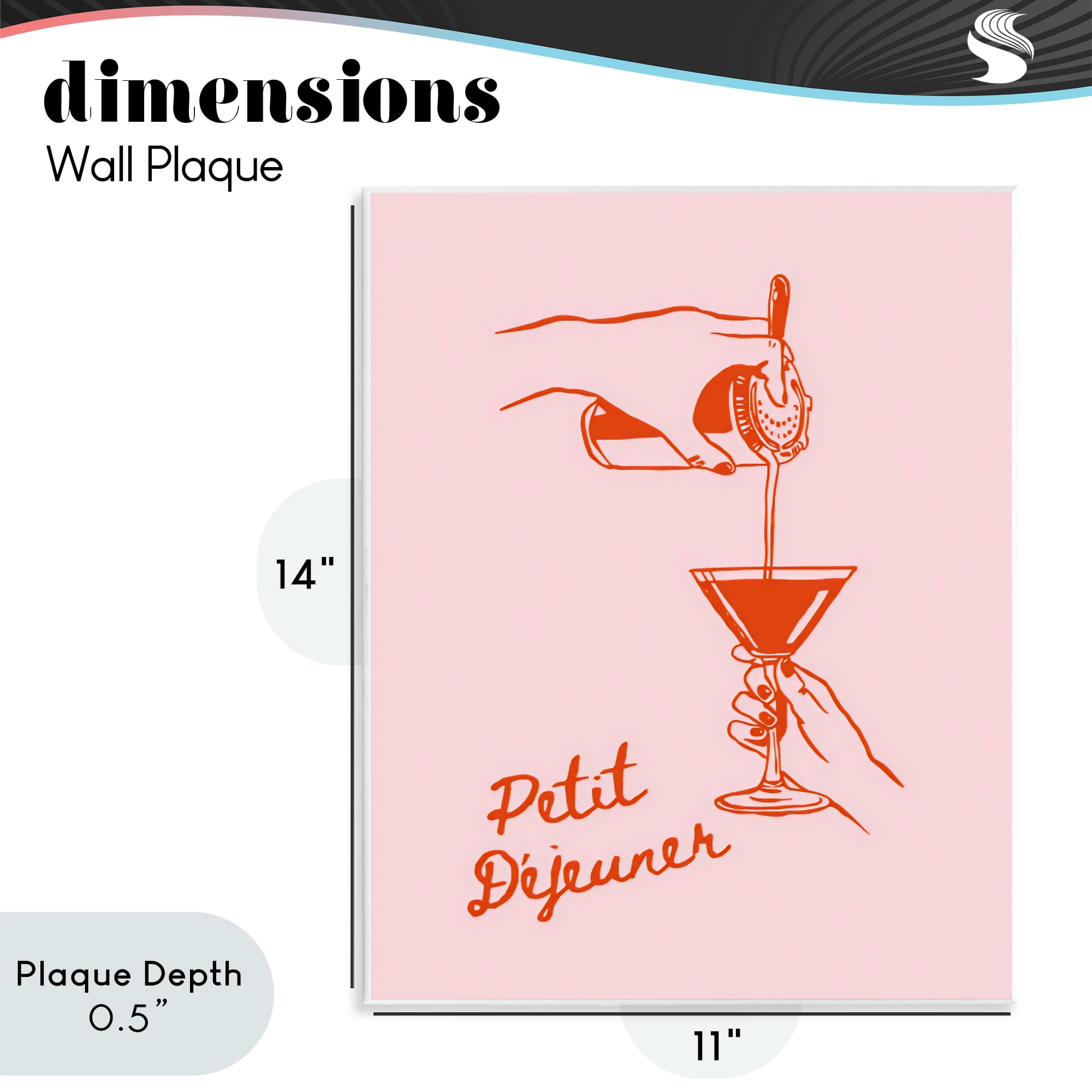Stupell Industries Pouring Brunch Cocktail Wall Plaque Art, design by The Prints Vibe