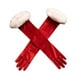 thumbnail image 5 of Guantes rojos navideños Guantes de Papá Noel Elegantes para mujer Guantes de terciopelo navideños para 53cm de largo, 5 of 8