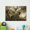 thumbnail image 1 of World Map Old Paper Wall Mural by Wallmonkeys Peel and Stick Graphic (48 in W x 34 in H) WM74506, 1 of 4