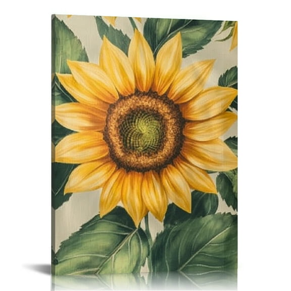 FCXZI Sunflower Canvas Print Wall Art Home Decor for Living Room 12x16in