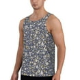 thumbnail image 2 of Xecao Daisies Flowers Men's Tank Top Workout Quick Dry Sleeveless Gym Jogging Muscle Shirts Summer Swim Beach Tops, 2 of 9