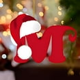 thumbnail image 5 of Todaioua 26 Red Initial Letters Christmas Tree Pendant Acrylic Christmas Santa Hat Alphabet Ornaments with Hanging Rope Mini Monogram Red Decorations for Christmas Tree Gifts DIY Decor, 5 of 6