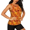 thumbnail image 2 of Fotbe Autumn Maple Leaf Pile Blusas Sin Mangas para Mujer – Estilo Casual, Corte Suelto, Slim-Fit, Cuello Redondo Deportivo, Tops de Verano para Gimnasio y Yoga-Medium, 2 of 7