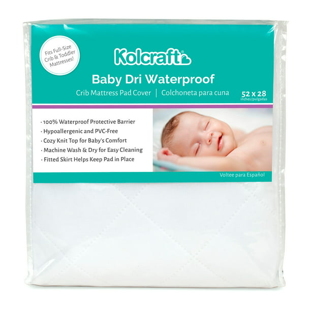 Kolcraft Baby Dri Waterproof Infant And Toddler Crib Mattress Pad Hypoallergenic And Easy Clean Walmart Com Walmart Com