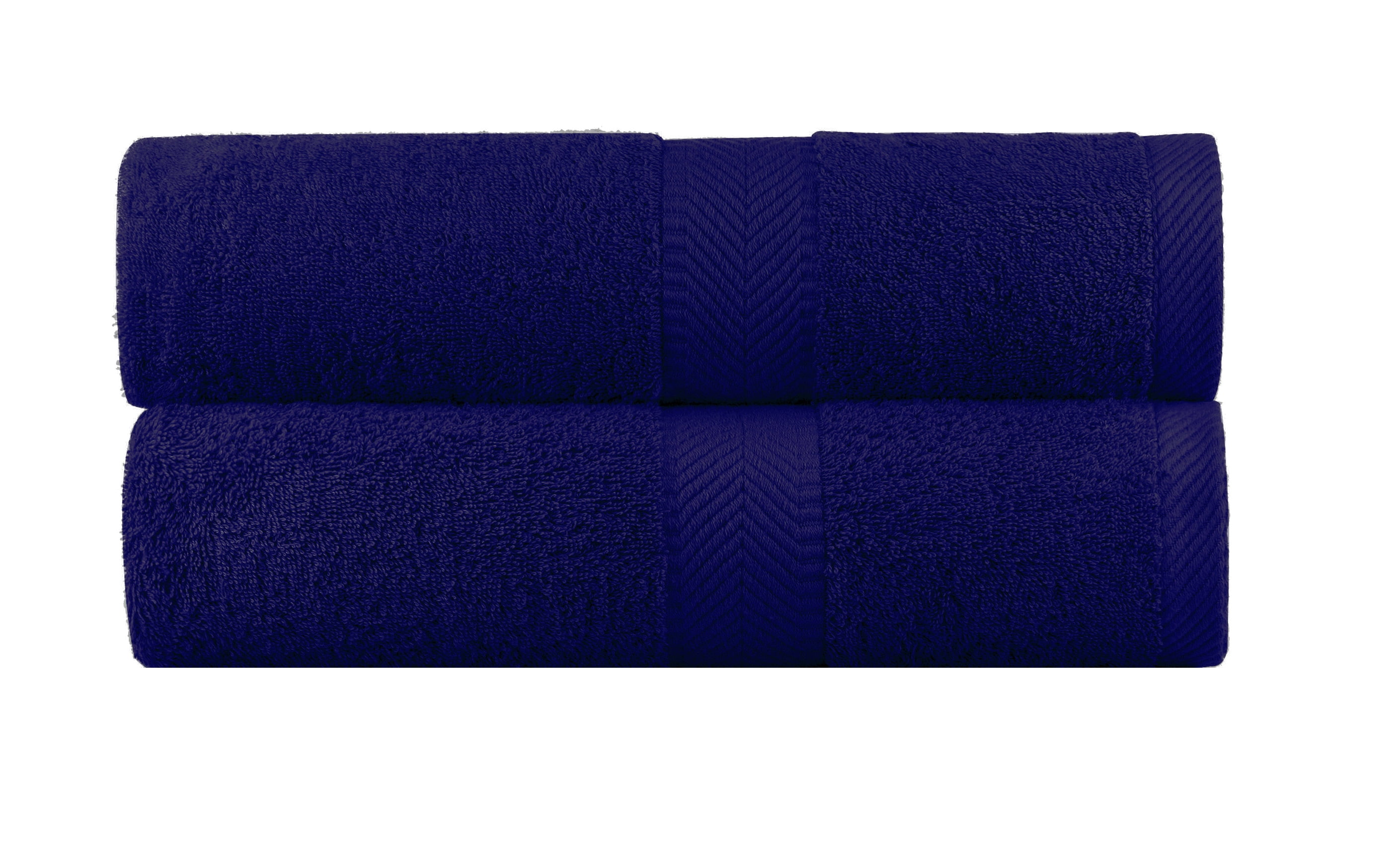 Terry Towels, Bath Towels, Navy Blue, Set of 2