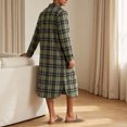 thumbnail image 5 of Purcolt Mens Nightgown Long Sleeve Plaid Print Lounge Sleep Shirt Pajama Nightshirt Soft Loose Sleepwear Comfy Nightwear S-3XL, 5 of 7