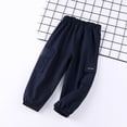 thumbnail image 4 of Boys Cargo Joggers Pants Elastic Waist Jogging Youth Hiking Trousers Kids School Uniform Sweatpants 3-4T, 4 of 7