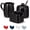 Black, variant on Sugar and Creamer Set, 3 Piece, Pitcher, Sugar Bowl with Lid and Spoon, Sweetener Holder (White)