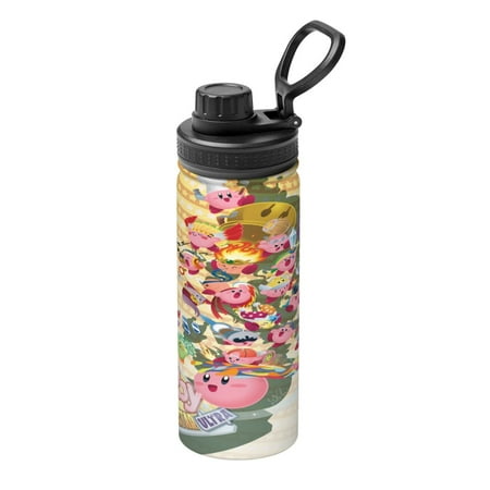 

Kirby 18oz Insulated Water Bottle with Handle Stainless Steel Water Bottles with Wide Mouth Double Wall Vacuum Sports Water Bottle