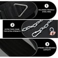 thumbnail image 4 of Necvior Pull Up and Squat Belt with Ergonomic Padding & Steel Chain Weight Dipping Belt, 4 of 8