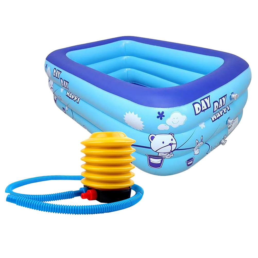 OUNONA 2pcs PVC Inflatable Pool Inflatable Swimming Pool Plaything Pool  Bathtub Educational Plaything for Summer (Size S Swimming Pool + Pump)
