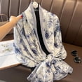 thumbnail image 2 of CAILDANL Fashion Scarves Scarf 100% Silk Feeling Scarf Silk Like Scarves Long Lightweight Sunscreen Shawls for Women, 2 of 6
