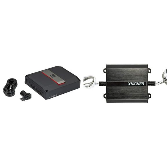 Kicker LX850.1, 46KISLOAD2 Smart Radio Interface, 850w Mono Class-D Subwoofer Amplifier with Smart Bass (51LX8501)