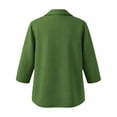 thumbnail image 5 of Babysbule Women Notch Collar Blazer Lapel Pullover Blouse Set-In 3/4 Sleeve Loose Fit Top for Office Daily Brunch Outfits, 5 of 5