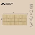 thumbnail image 4 of Clive Mid-Century Modern 72" Dresser in Natural Oak and Gold (6-Drawer), 4 of 9