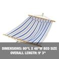 thumbnail image 4 of Bliss Hammocks 48-in. Wide Caribbean Hammock W/ Pillow & Hanging Hardware, 265 Lb. Capacity - Nautical Stripe, 4 of 6